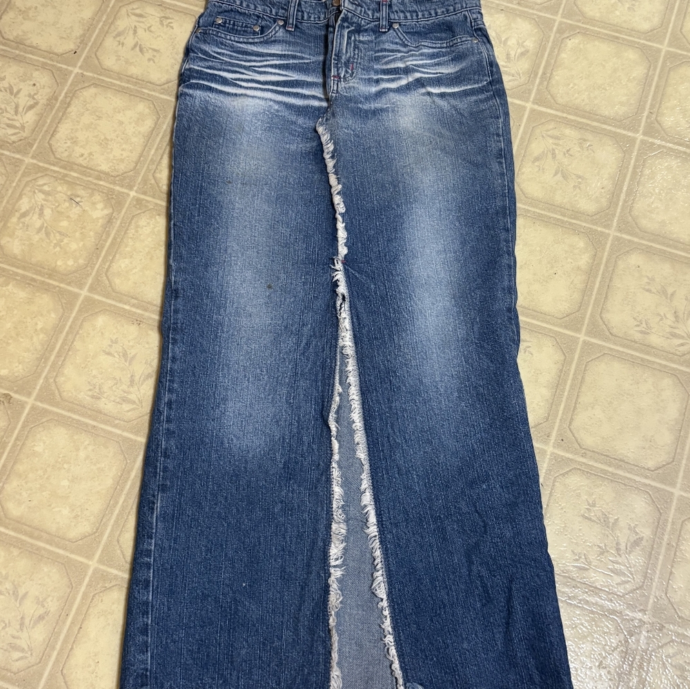 Paris Blues Distressed Skinny Jeans - Blue